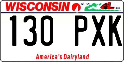 WI license plate 130PXK