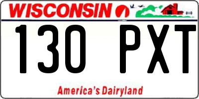 WI license plate 130PXT