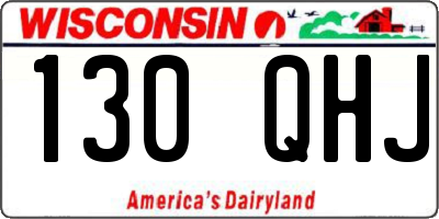 WI license plate 130QHJ