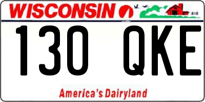 WI license plate 130QKE