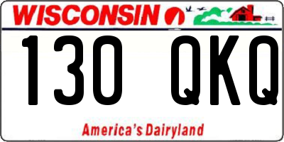 WI license plate 130QKQ