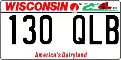 WI license plate 130QLB