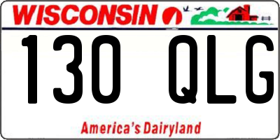 WI license plate 130QLG