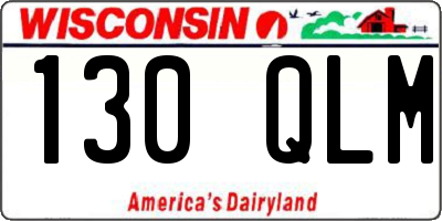 WI license plate 130QLM