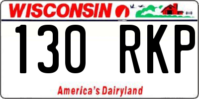 WI license plate 130RKP