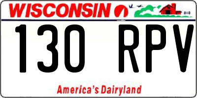 WI license plate 130RPV