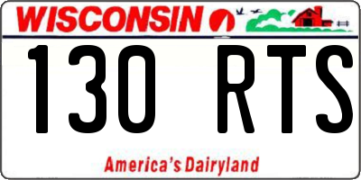 WI license plate 130RTS