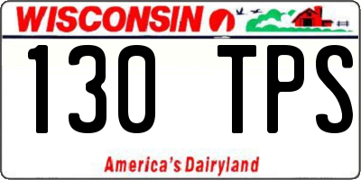 WI license plate 130TPS