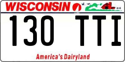 WI license plate 130TTI