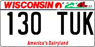 WI license plate 130TUK