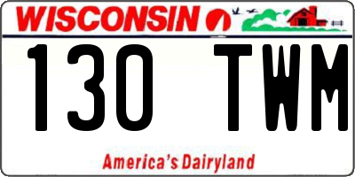 WI license plate 130TWM