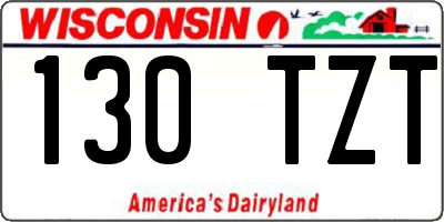 WI license plate 130TZT
