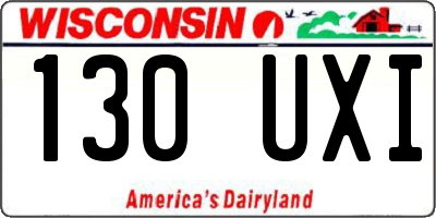 WI license plate 130UXI