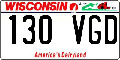 WI license plate 130VGD