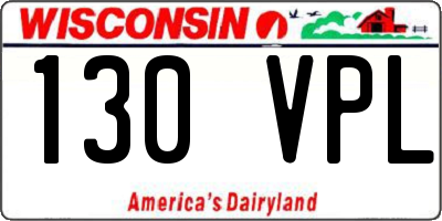 WI license plate 130VPL