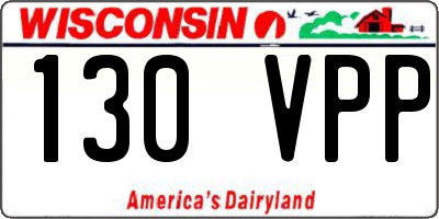 WI license plate 130VPP