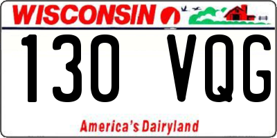 WI license plate 130VQG