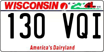 WI license plate 130VQI