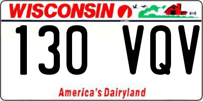 WI license plate 130VQV