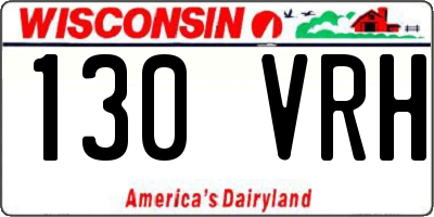 WI license plate 130VRH