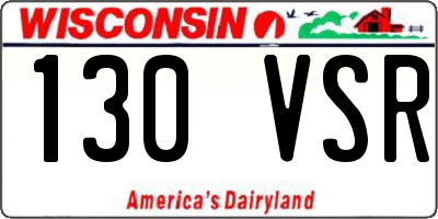 WI license plate 130VSR