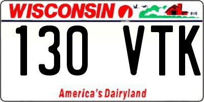 WI license plate 130VTK