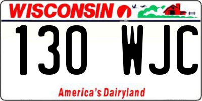 WI license plate 130WJC