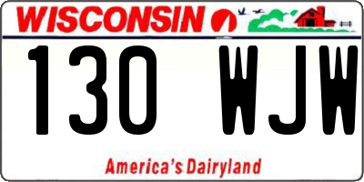 WI license plate 130WJW