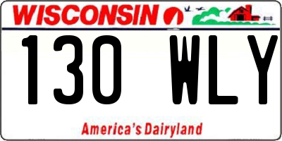 WI license plate 130WLY
