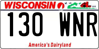 WI license plate 130WNR
