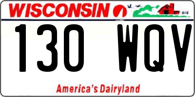 WI license plate 130WQV