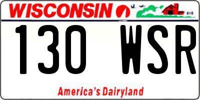 WI license plate 130WSR