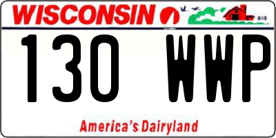 WI license plate 130WWP