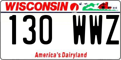WI license plate 130WWZ