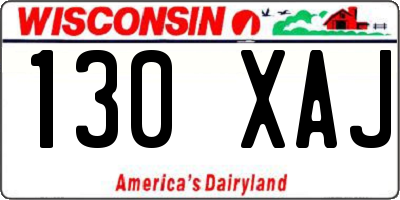 WI license plate 130XAJ