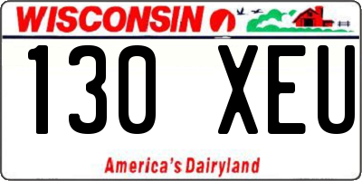 WI license plate 130XEU