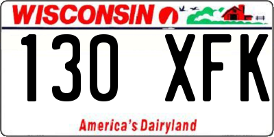 WI license plate 130XFK