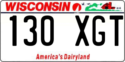 WI license plate 130XGT