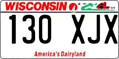 WI license plate 130XJX