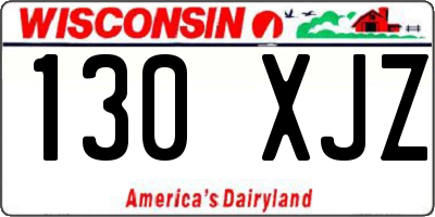 WI license plate 130XJZ