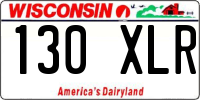 WI license plate 130XLR