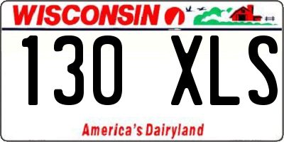 WI license plate 130XLS