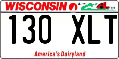 WI license plate 130XLT