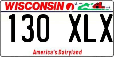 WI license plate 130XLX