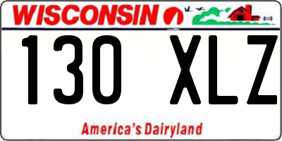WI license plate 130XLZ