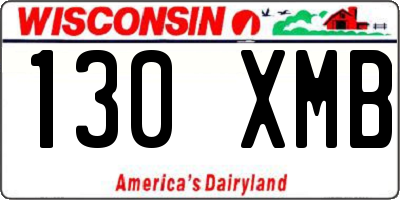 WI license plate 130XMB
