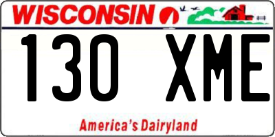 WI license plate 130XME