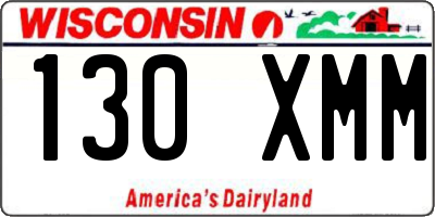 WI license plate 130XMM