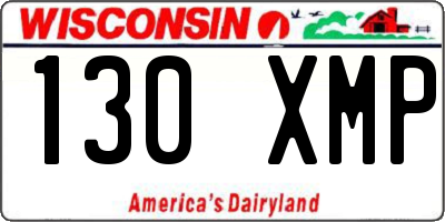 WI license plate 130XMP