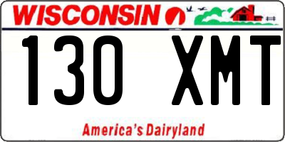 WI license plate 130XMT